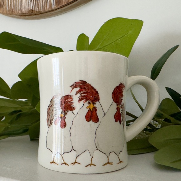 Vintage Little & Studio Fancy Funny Chickens 🐓 Ceramic Coffee Tea Mug Cup - Picture 2 of 8